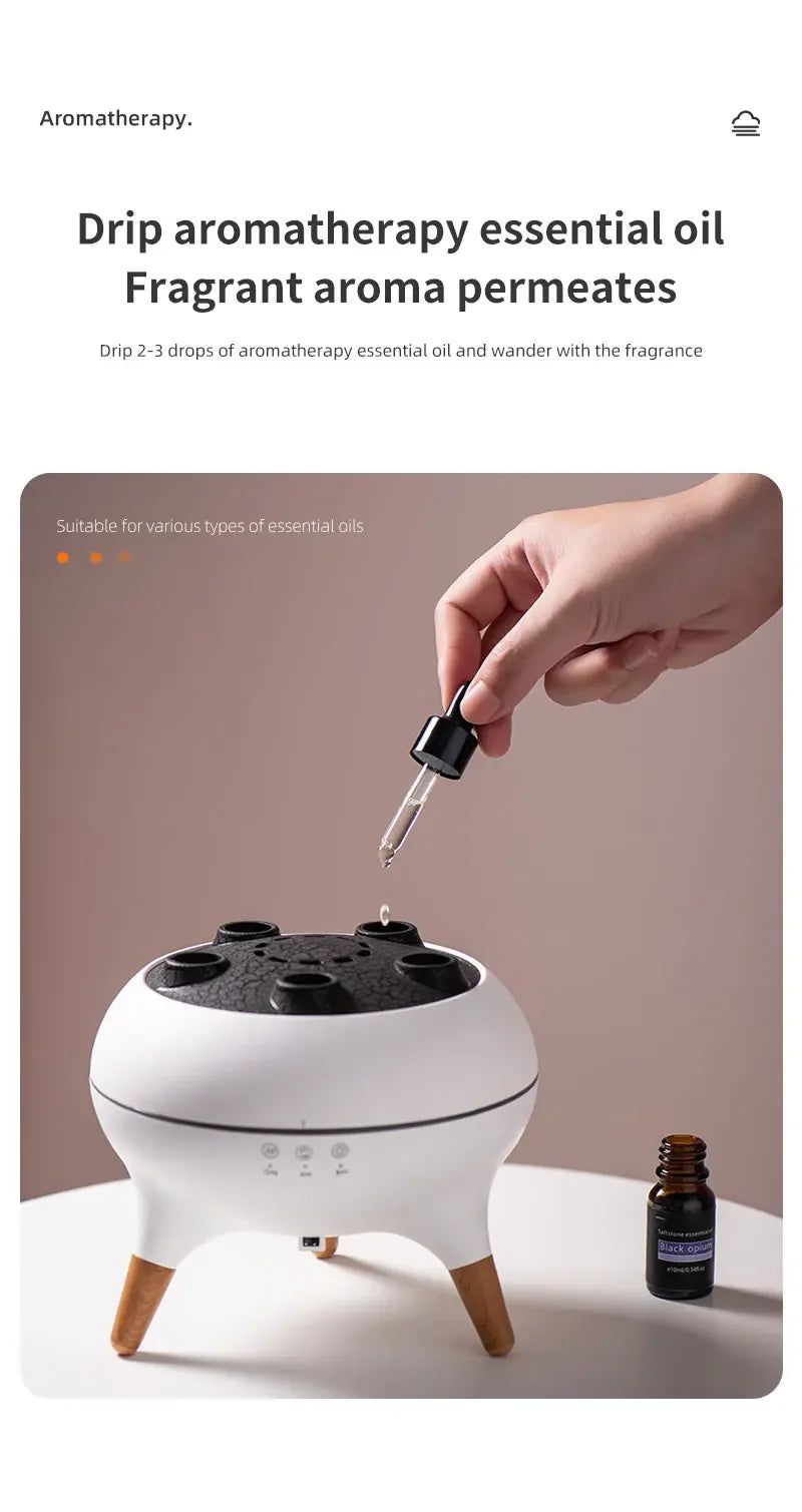 Rain Cloud Humidifier 250ml – Ultrasonic Aromatherapy Diffuser with Remote Control, Timer & 3 Mist Outlets | Zoeydam