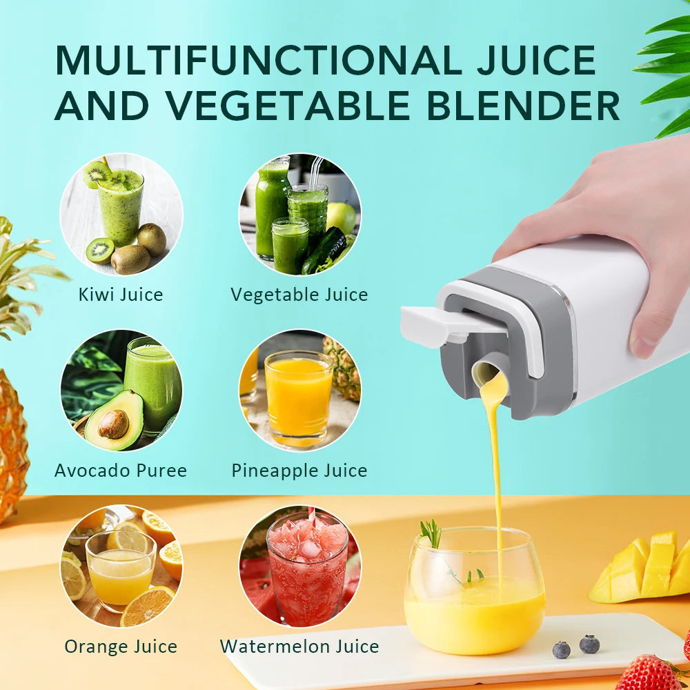 FLAREMORE Portable Juicer Blender Cup – 400ml USB Type-C Rechargeable 40W Personal Citrus Juicer