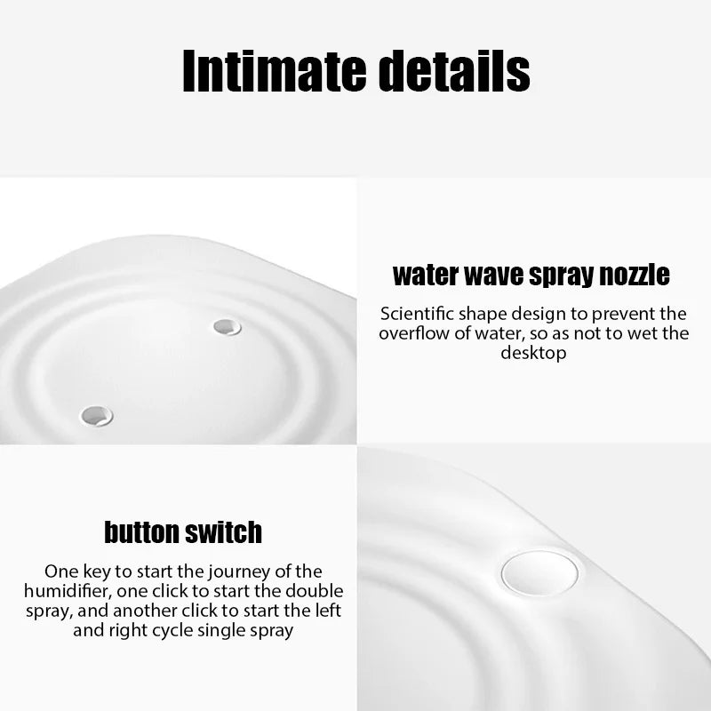 Large Capacity Air Humidifier 2000ml – Double Spray Aromatherapy Essential Oil Diffuser for Home & Office | XMSJ