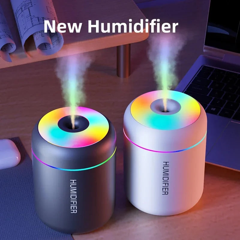 USB Mini Ultrasonic Humidifier 180ml – Aromatherapy Mist Diffuser with Touch Control for Home & Bedroom | Searide H09 Pro