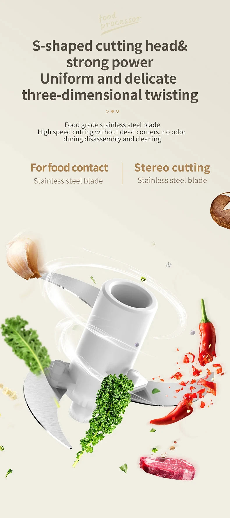 HOMEFISH Mini Wireless Electric Garlic Press – 350ml USB Rechargeable Food Shredder & Meat Grinder