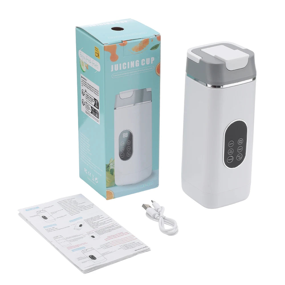 FLAREMORE Portable Juicer Blender Cup – 400ml USB Type-C Rechargeable 40W Personal Citrus Juicer