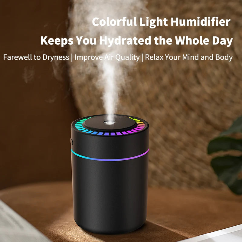 Air Humidifier & Aroma Diffuser 180ml – Aromatherapy Essential Oil Diffuser with Colorful LED Lights for Home, Car & Bedroom | kebidumei