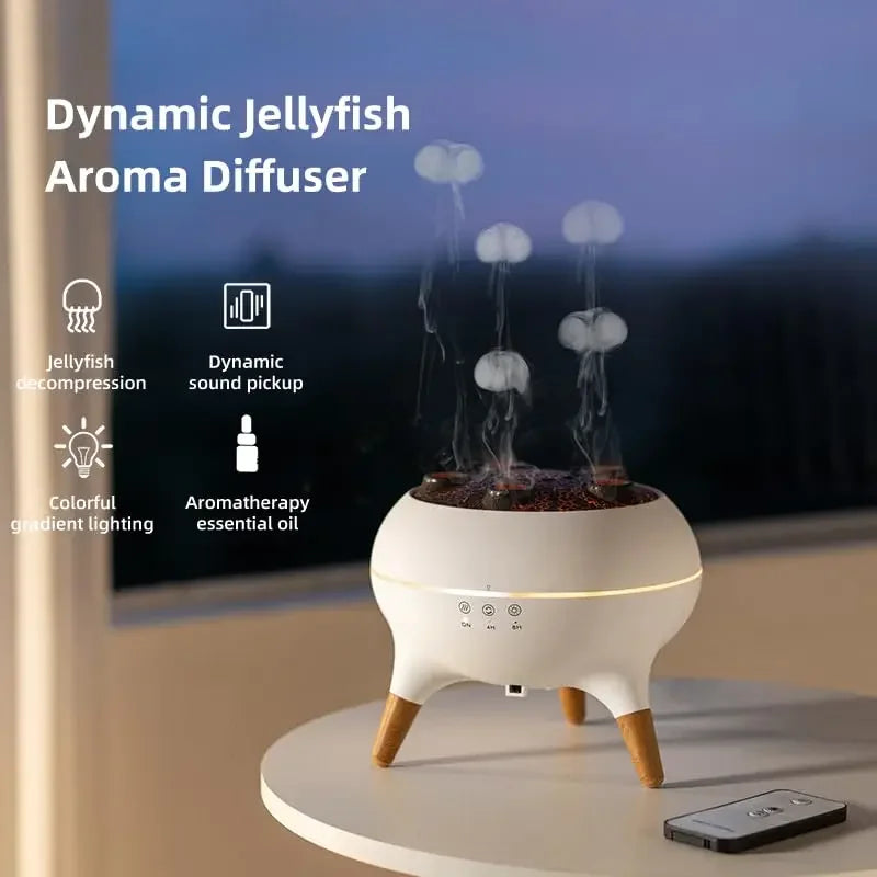 Rain Cloud Humidifier 250ml – Ultrasonic Aromatherapy Diffuser with Remote Control, Timer & 3 Mist Outlets | Zoeydam