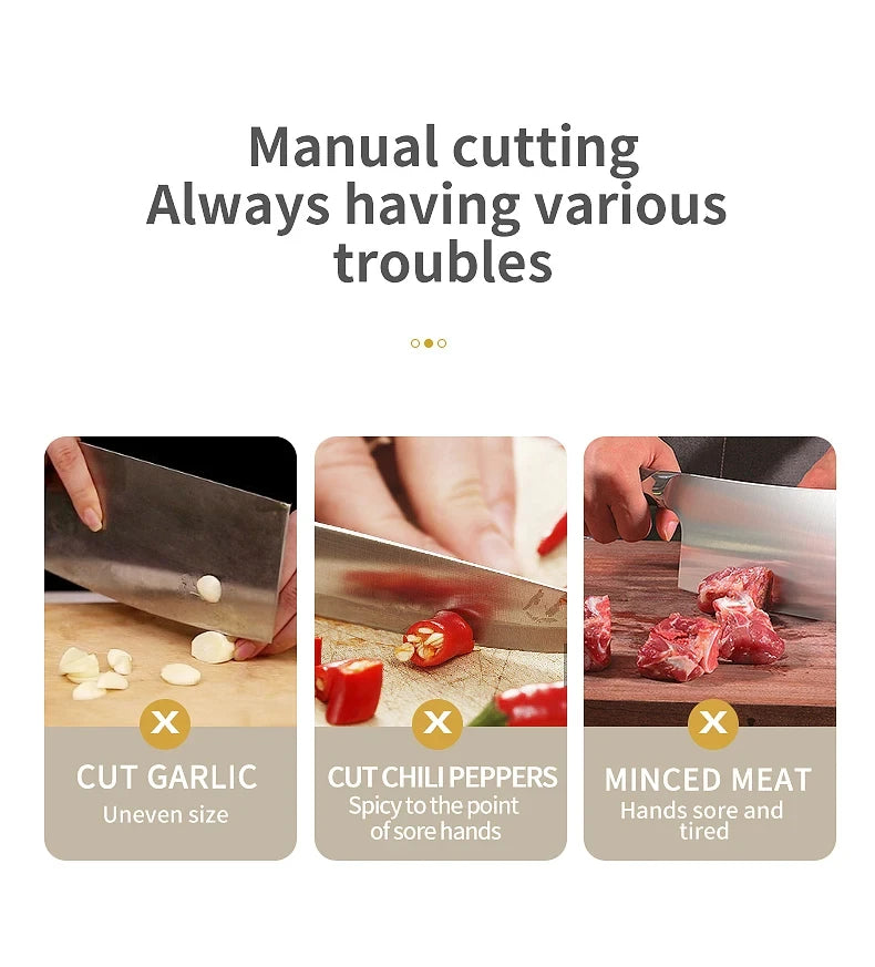 HOMEFISH Mini Wireless Electric Garlic Press – 350ml USB Rechargeable Food Shredder & Meat Grinder