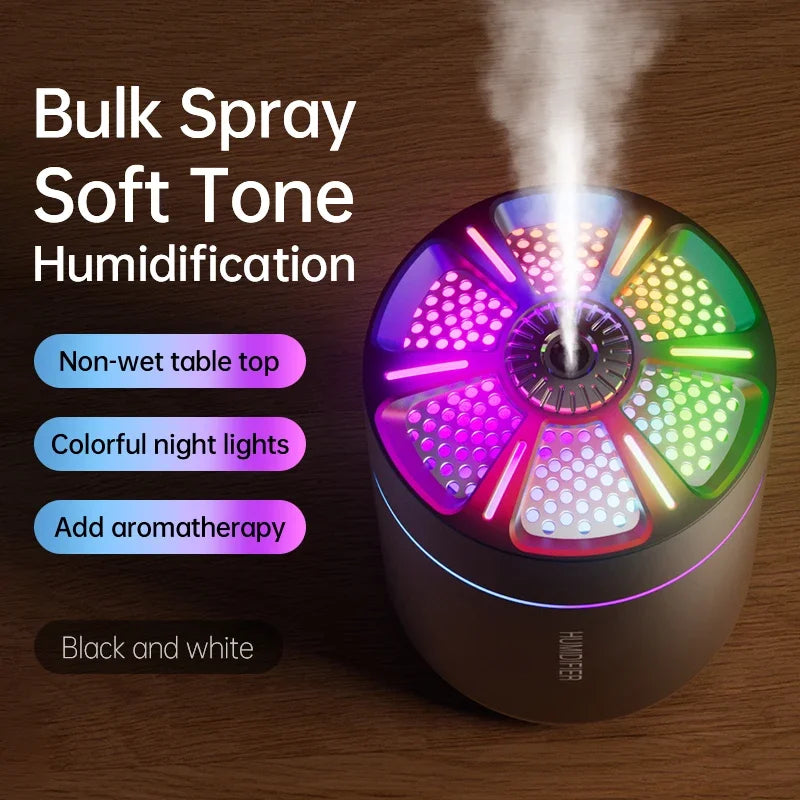 Air Humidifier & Aroma Diffuser 180ml – Aromatherapy Essential Oil Diffuser with Colorful LED Lights for Home, Car & Bedroom | kebidumei