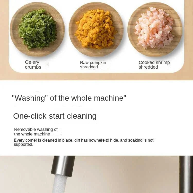 4-in-1 Electric Vegetable Cutter Set – Garlic Crusher, Food Chopper & Slicer for Kitchen
