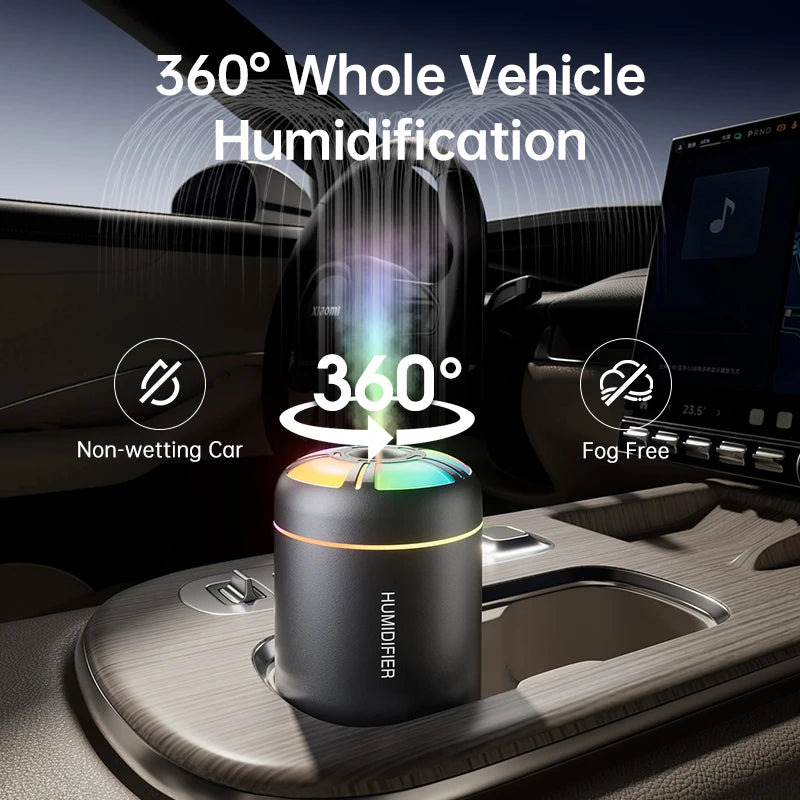 Air Humidifier & Aroma Diffuser 180ml – Aromatherapy Essential Oil Diffuser with Colorful LED Lights for Home, Car & Bedroom | kebidumei