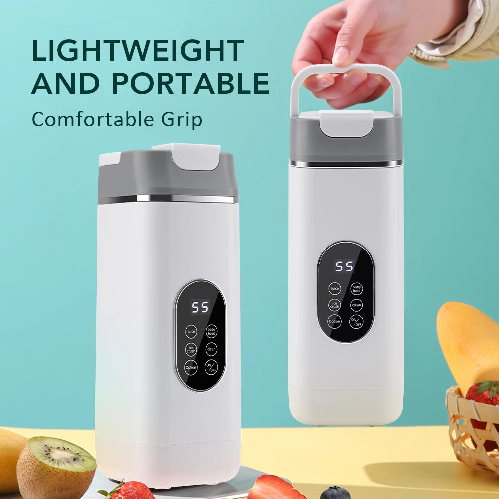 FLAREMORE Portable Juicer Blender Cup – 400ml USB Type-C Rechargeable 40W Personal Citrus Juicer
