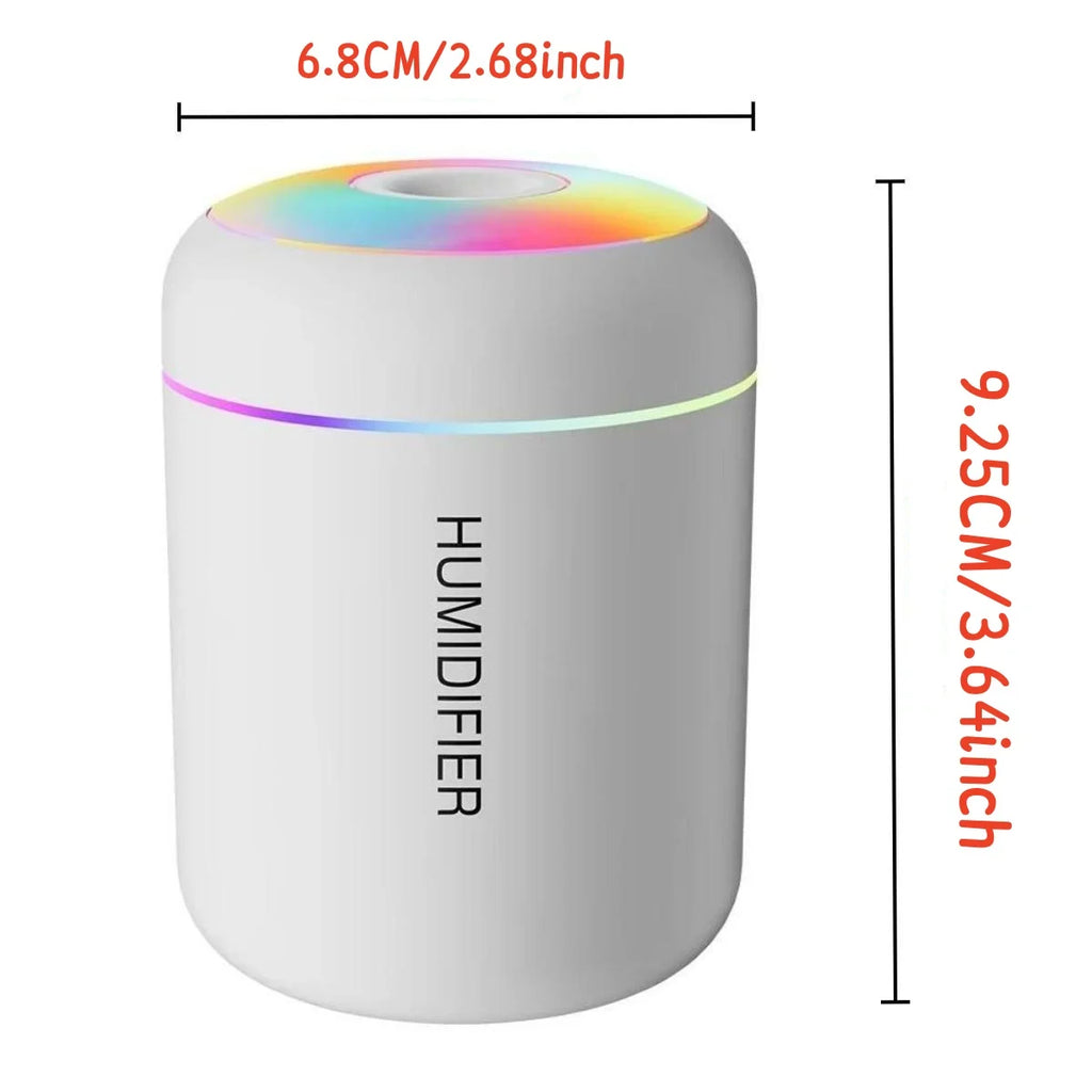 USB Mini Ultrasonic Humidifier 180ml – Aromatherapy Mist Diffuser with Touch Control for Home & Bedroom | Searide H09 Pro