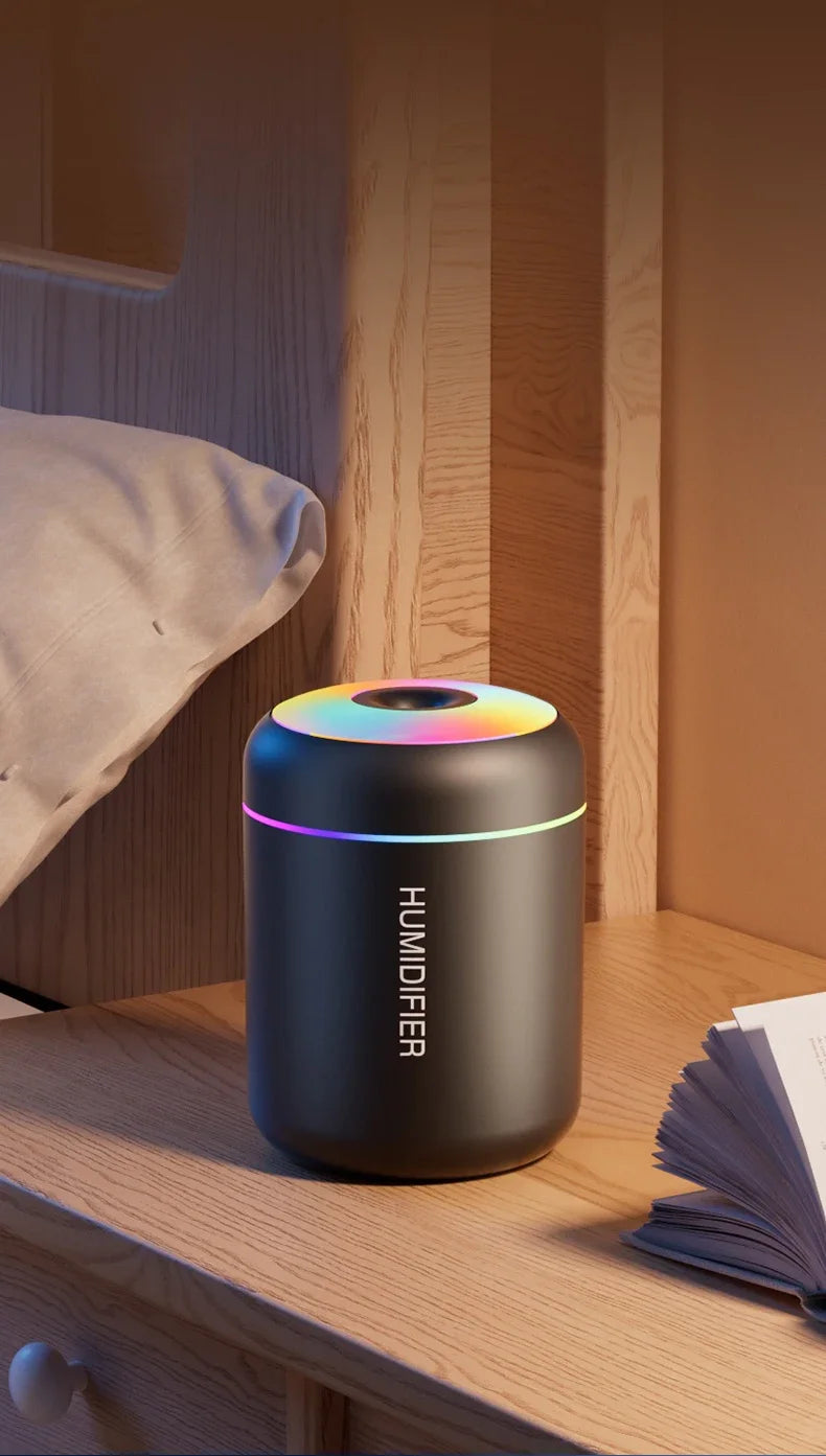 Mini USB Ultrasonic Humidifier 180ml – Aromatherapy Aroma Diffuser with Mist Maker for Car, Home & Bedroom | Searide