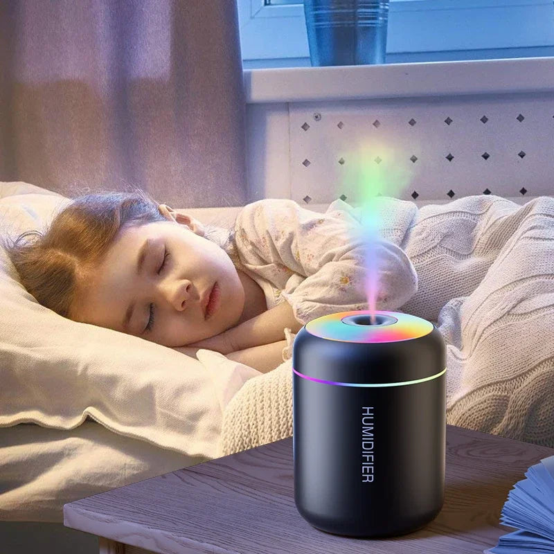 Mini USB Ultrasonic Humidifier 180ml – Aromatherapy Aroma Diffuser with Mist Maker for Car, Home & Bedroom | Searide