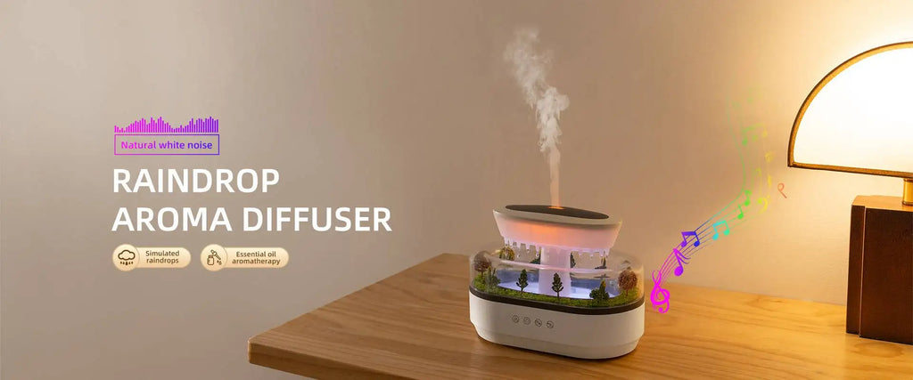 Rain Cloud Humidifier 250ml – Ultrasonic Aromatherapy Diffuser with Remote Control, Timer & 3 Mist Outlets | Zoeydam