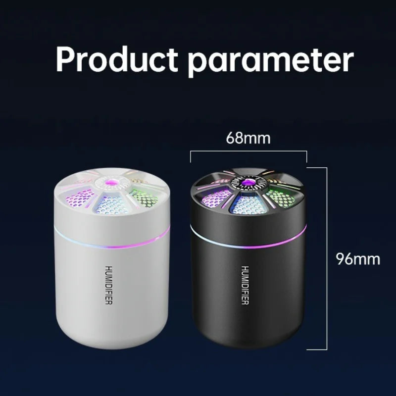 Air Humidifier & Aroma Diffuser 180ml – Aromatherapy Essential Oil Diffuser with Colorful LED Lights for Home, Car & Bedroom | kebidumei