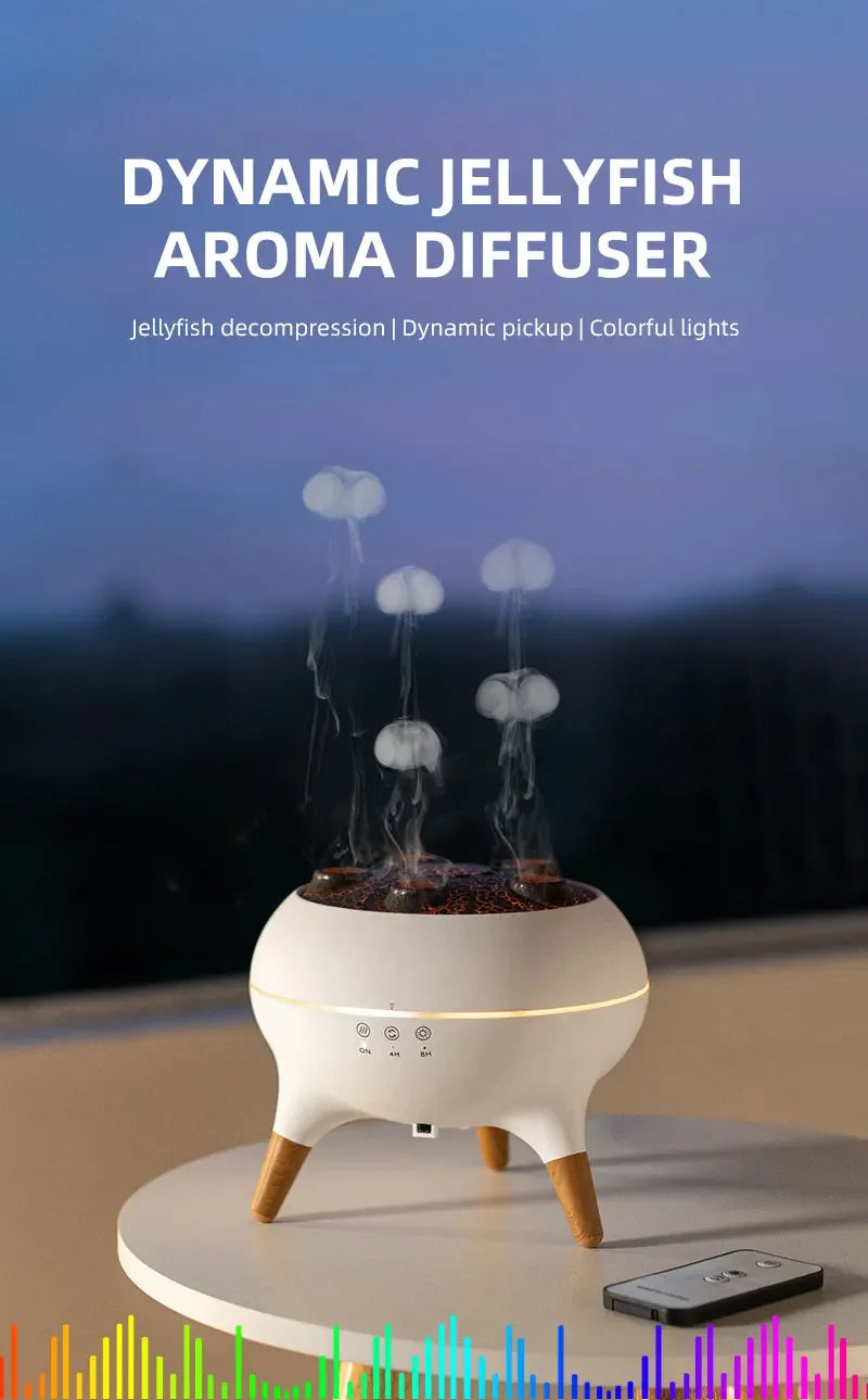 Rain Cloud Humidifier 250ml – Ultrasonic Aromatherapy Diffuser with Remote Control, Timer & 3 Mist Outlets | Zoeydam