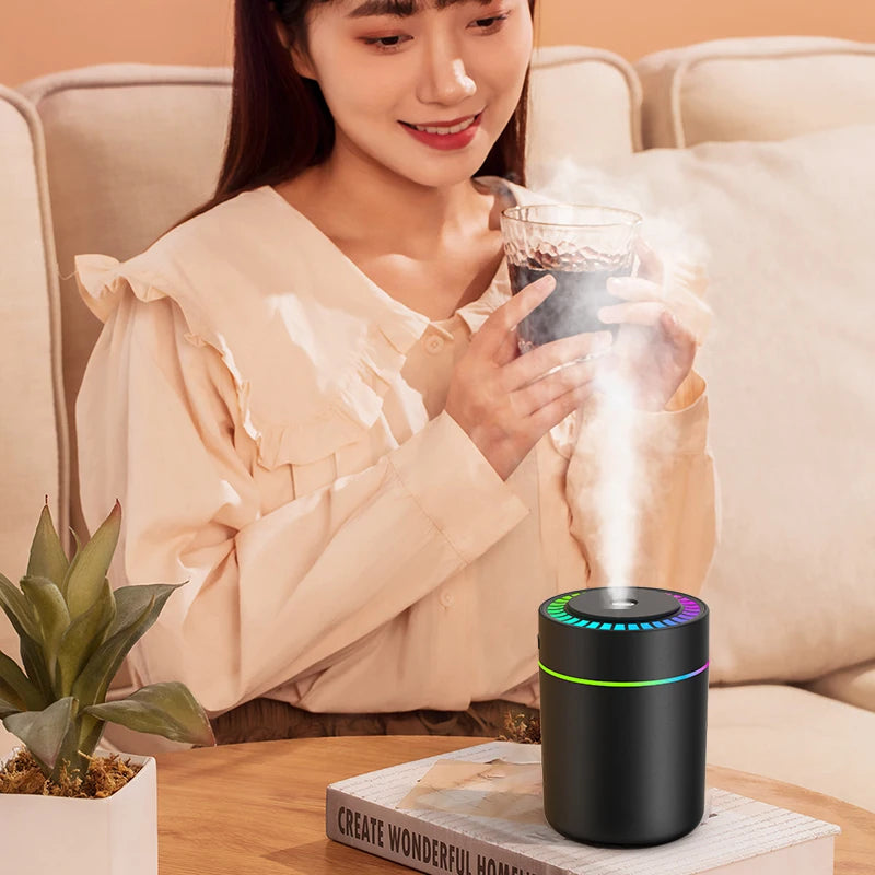 Air Humidifier & Aroma Diffuser 180ml – Aromatherapy Essential Oil Diffuser with Colorful LED Lights for Home, Car & Bedroom | kebidumei