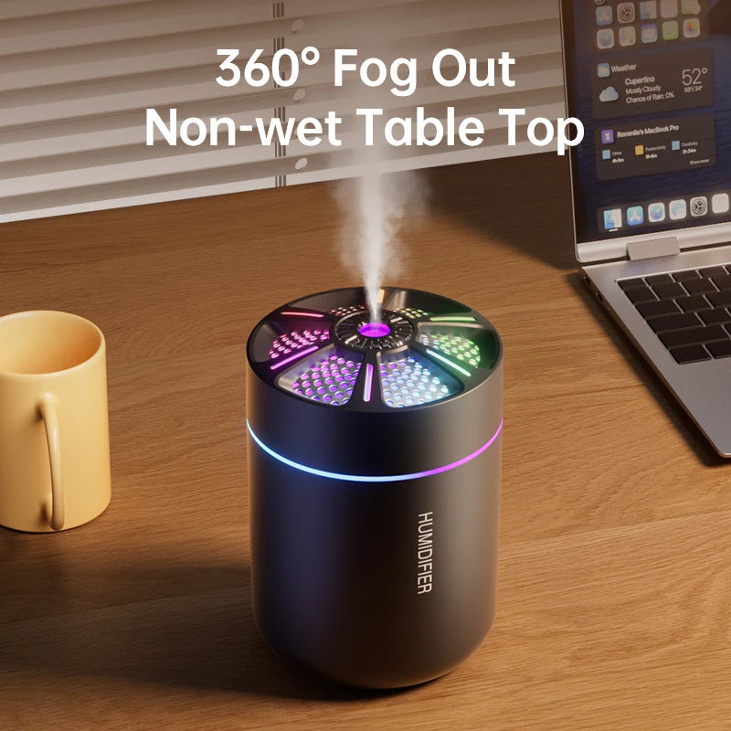Air Humidifier & Aroma Diffuser 180ml – Aromatherapy Essential Oil Diffuser with Colorful LED Lights for Home, Car & Bedroom | kebidumei