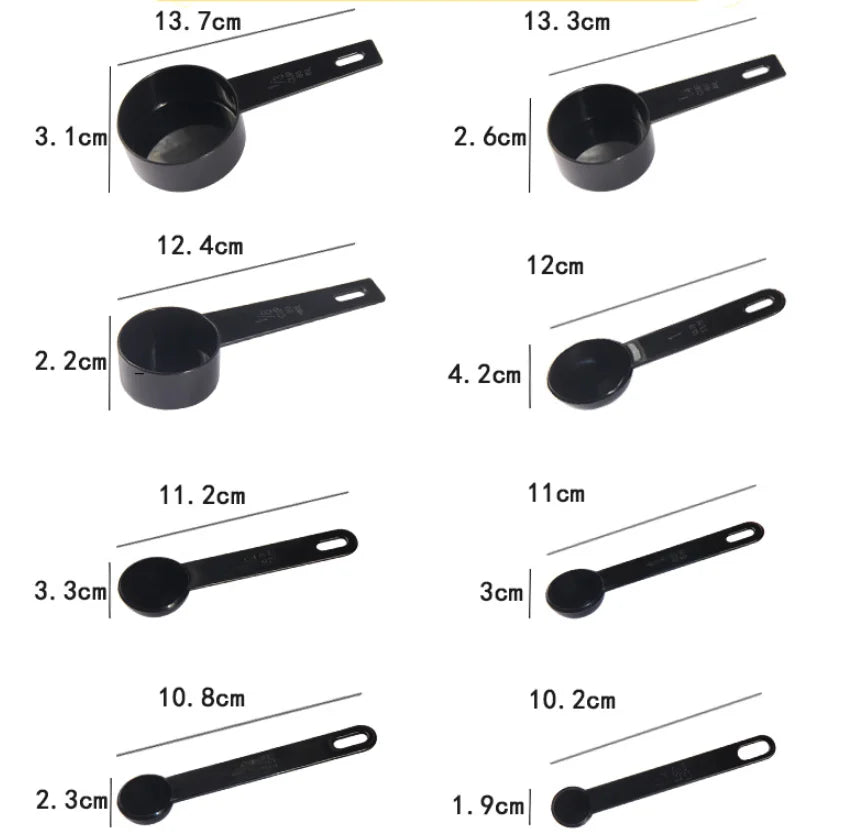 5/10pcs Measuring Spoons & Cups Set – Eco-Friendly PP Plastic Baking Kitchen Tools