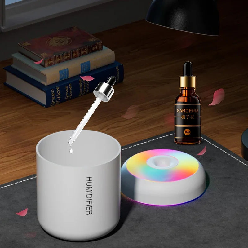 Mini USB Ultrasonic Humidifier 180ml – Aromatherapy Aroma Diffuser with Mist Maker for Car, Home & Bedroom | Searide