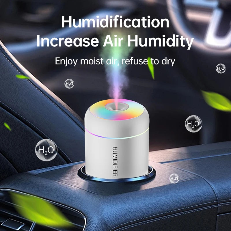 USB Mini Ultrasonic Humidifier 180ml – Aromatherapy Mist Diffuser with Touch Control for Home & Bedroom | Searide H09 Pro
