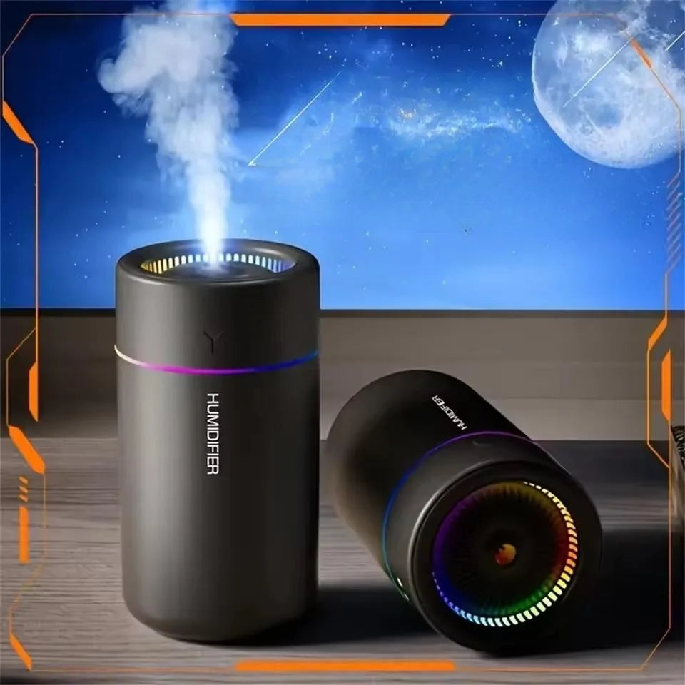 Air Humidifier 280ml – Large Fog Volume Colorful Atmosphere Light Silent Aroma Diffuser for Home & Car | Searide H06