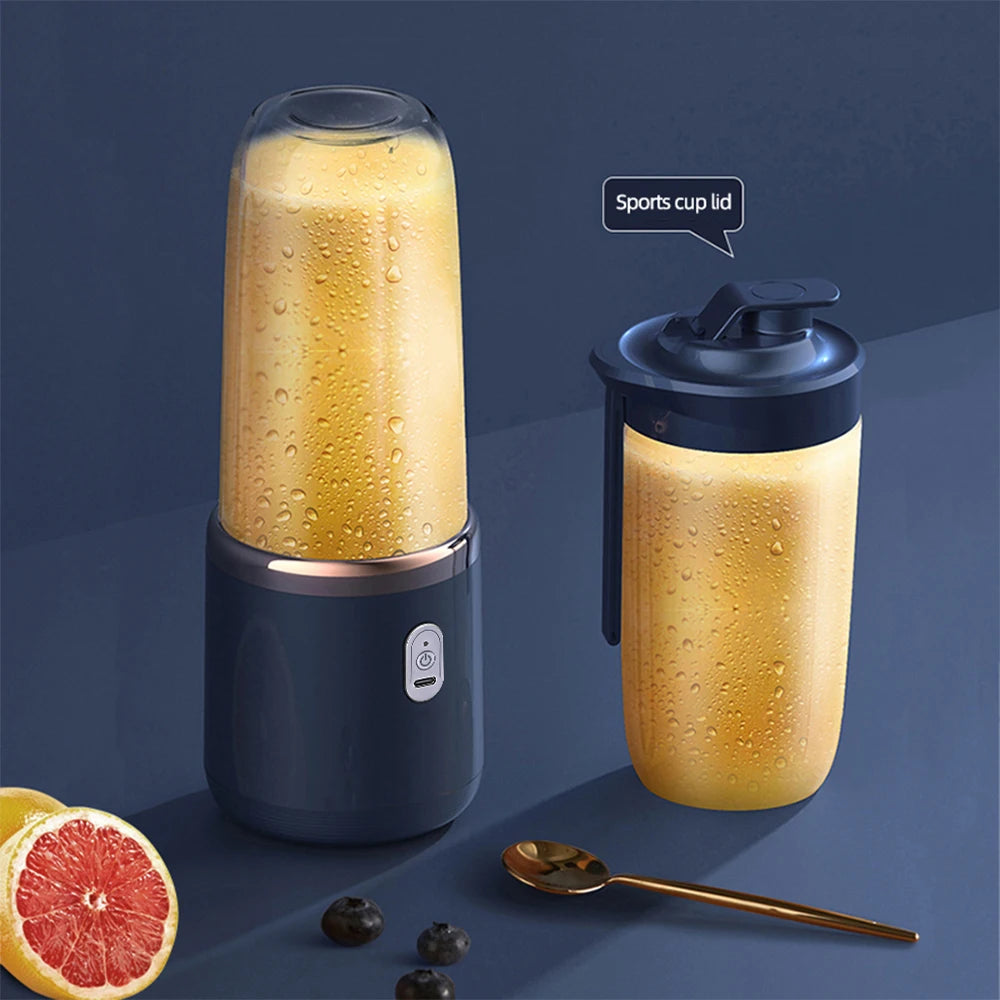 FLAREMORE Portable Juicer Blender Cup – 400ml USB Type-C Rechargeable 40W Personal Citrus Juicer
