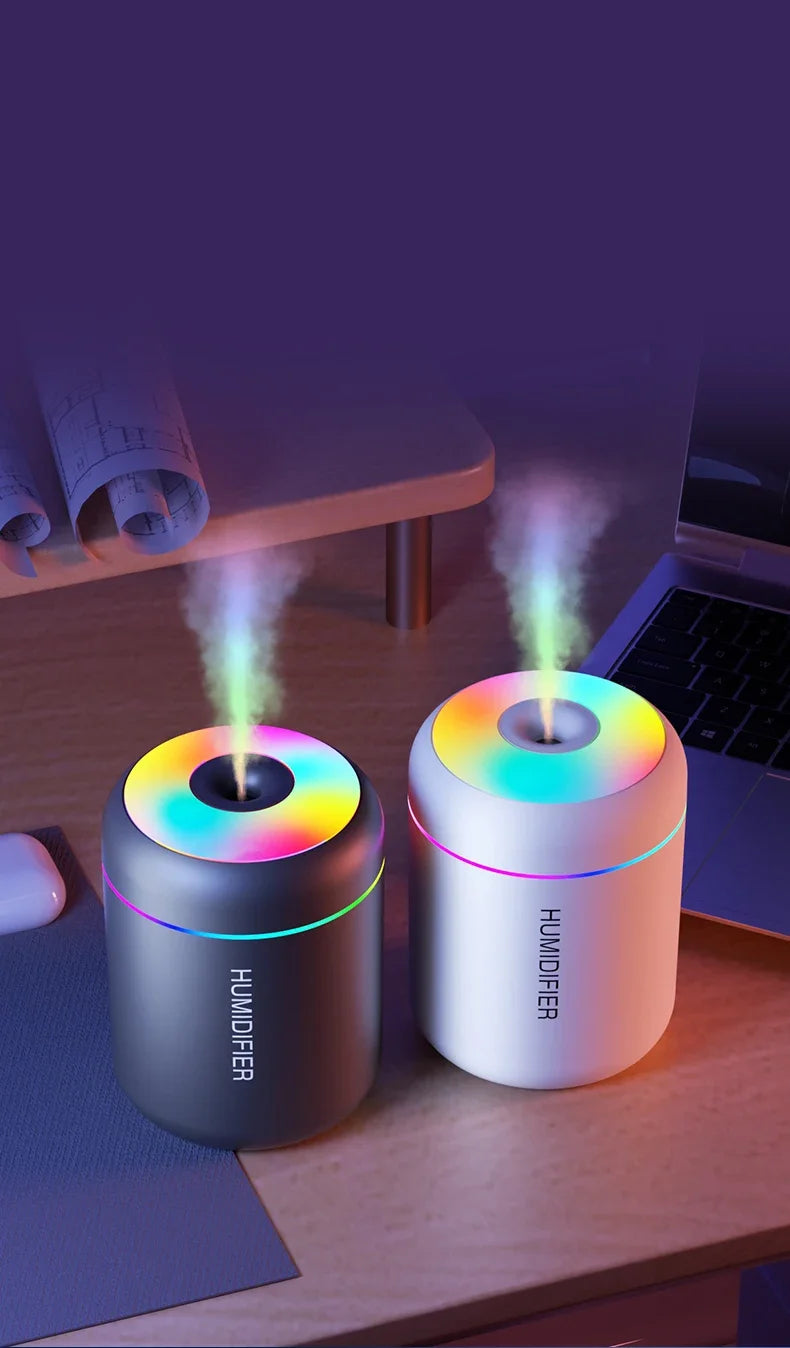 Mini USB Ultrasonic Humidifier 180ml – Aromatherapy Aroma Diffuser with Mist Maker for Car, Home & Bedroom | Searide