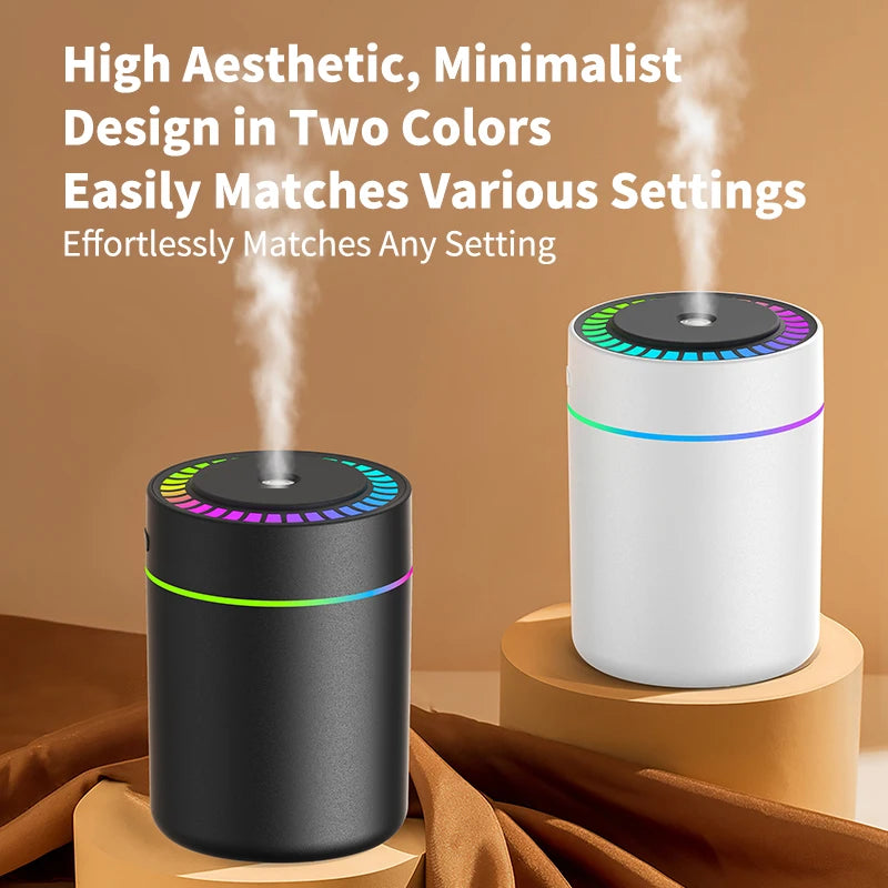 Air Humidifier & Aroma Diffuser 180ml – Aromatherapy Essential Oil Diffuser with Colorful LED Lights for Home, Car & Bedroom | kebidumei