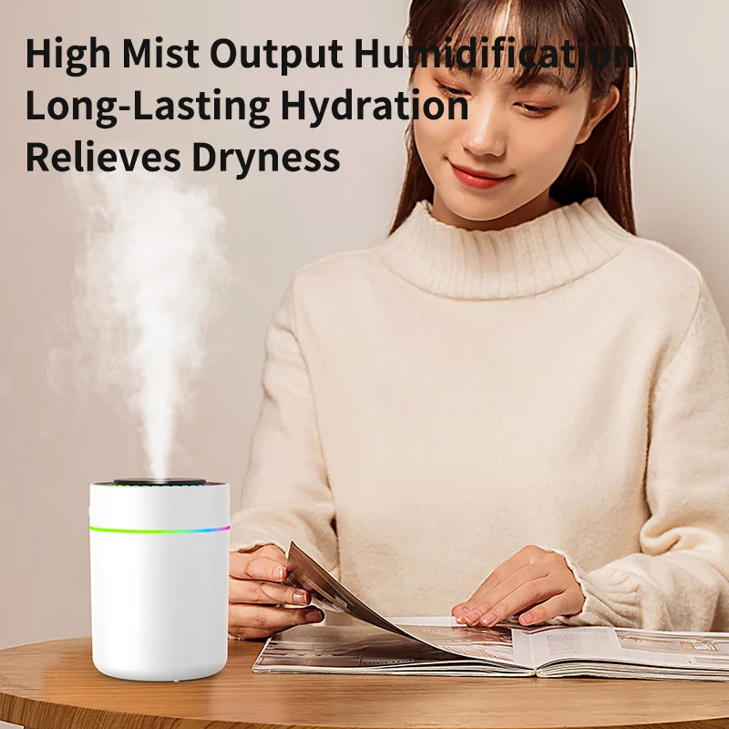 Air Humidifier & Aroma Diffuser 180ml – Aromatherapy Essential Oil Diffuser with Colorful LED Lights for Home, Car & Bedroom | kebidumei
