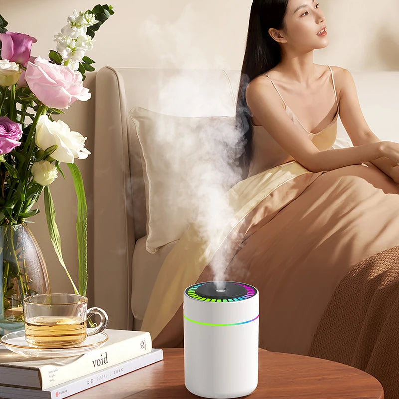 Air Humidifier & Aroma Diffuser 180ml – Aromatherapy Essential Oil Diffuser with Colorful LED Lights for Home, Car & Bedroom | kebidumei