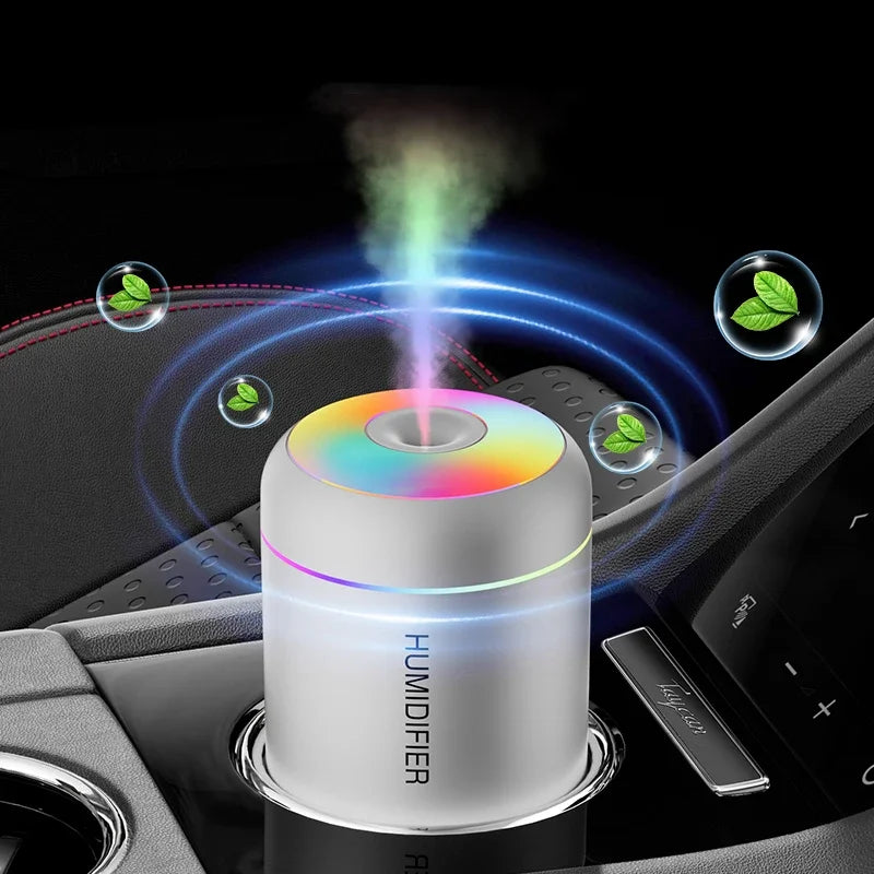 Mini USB Ultrasonic Humidifier 180ml – Aromatherapy Aroma Diffuser with Mist Maker for Car, Home & Bedroom | Searide