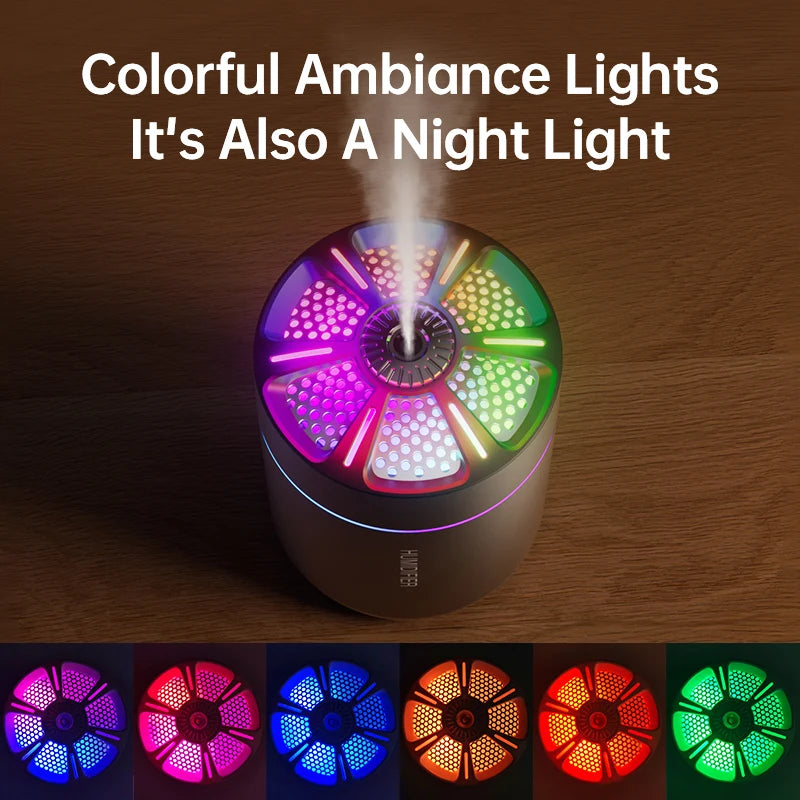 Air Humidifier & Aroma Diffuser 180ml – Aromatherapy Essential Oil Diffuser with Colorful LED Lights for Home, Car & Bedroom | kebidumei