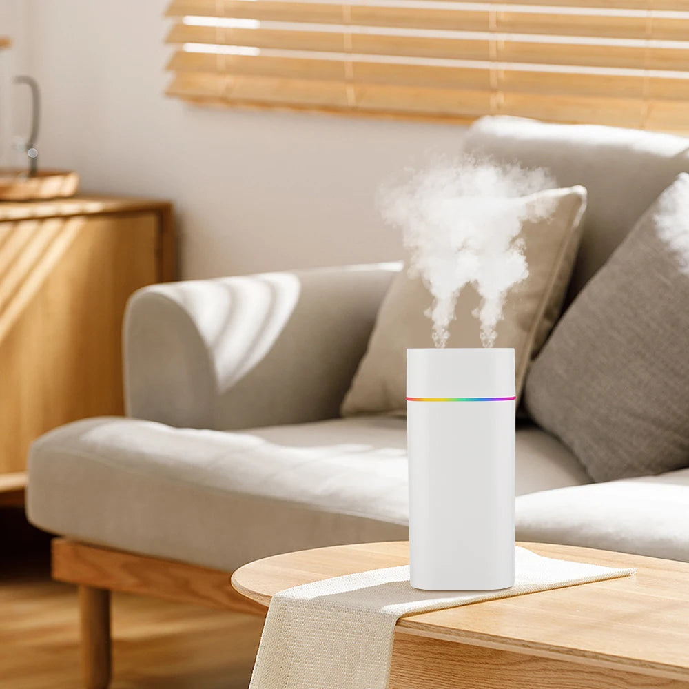 Large Air Humidifier 600ml – Double Spray Aromatherapy Essential Oil Diffuser with Colorful Lights for Home, Office & Car | AFDEAL