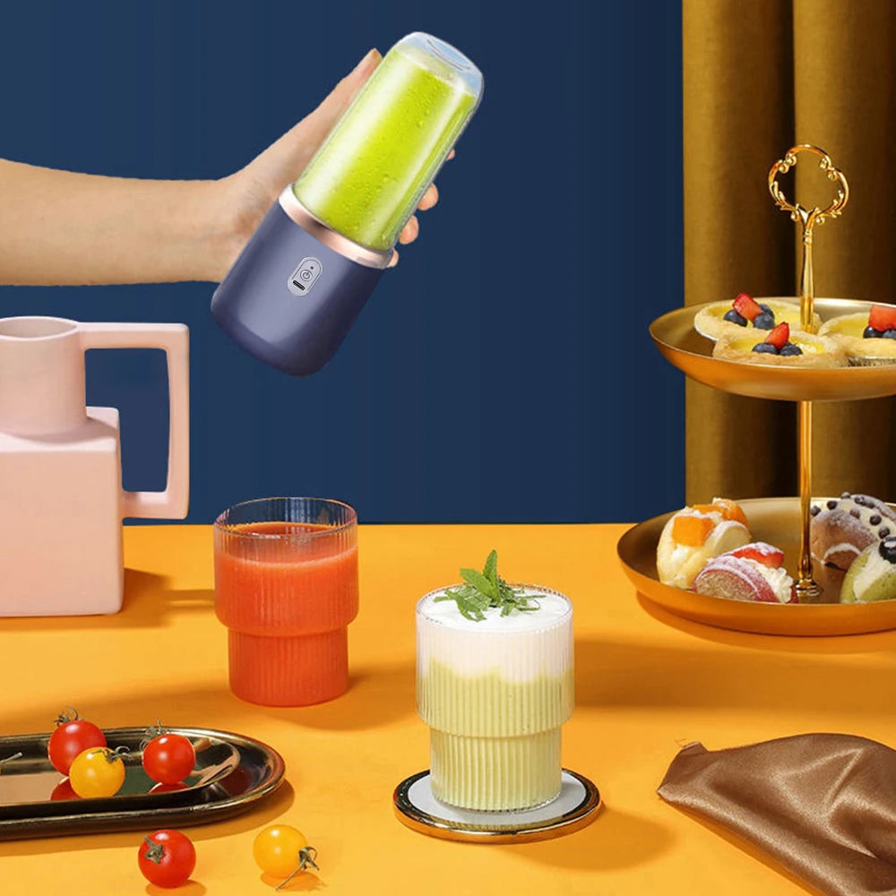 FLAREMORE Portable Juicer Blender Cup – 400ml USB Type-C Rechargeable 40W Personal Citrus Juicer