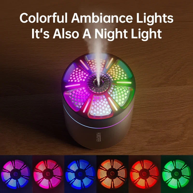 Air Humidifier & Aroma Diffuser 180ml – Aromatherapy Essential Oil Diffuser with Colorful LED Lights for Home, Car & Bedroom | kebidumei