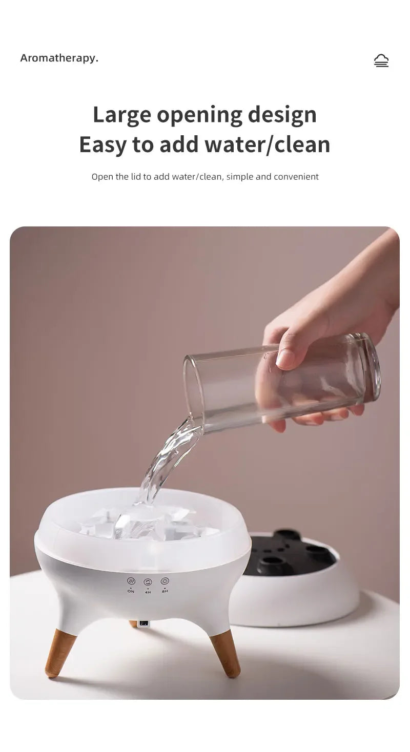 Rain Cloud Humidifier 250ml – Ultrasonic Aromatherapy Diffuser with Remote Control, Timer & 3 Mist Outlets | Zoeydam