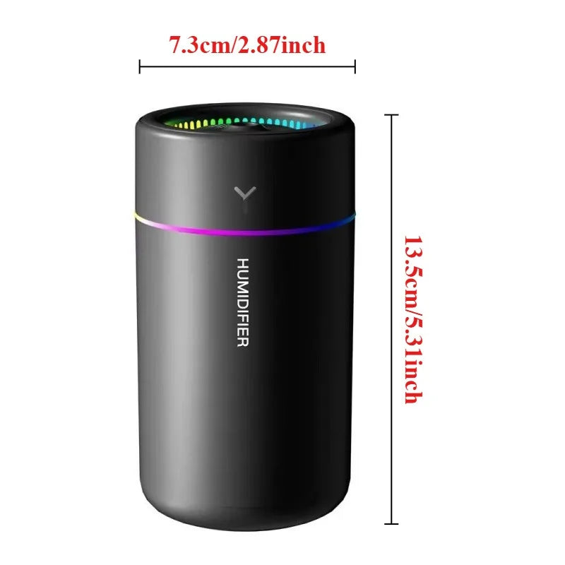 Air Humidifier 280ml – Large Fog Volume Colorful Atmosphere Light Silent Aroma Diffuser for Home & Car | Searide H06