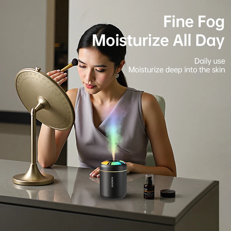 Air Humidifier & Aroma Diffuser 180ml – Aromatherapy Essential Oil Diffuser with Colorful LED Lights for Home, Car & Bedroom | kebidumei